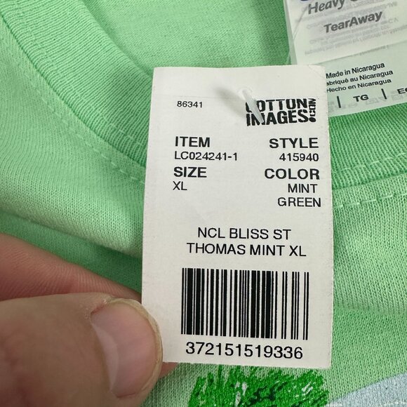 Norwegian Cruise Line St. Thomas Mint Green Gildan T-Shirt XL 100% Cotton - Picture 5 of 7